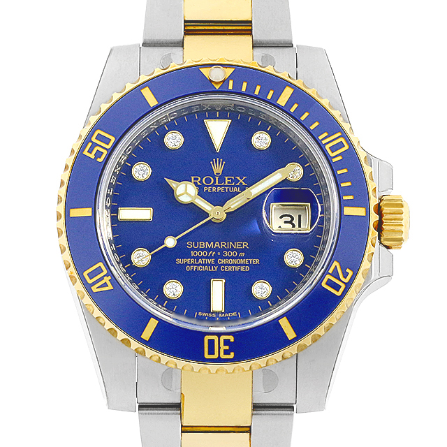 サブマリーナ デイト 8Pダイヤ 116613GLB メイン画像