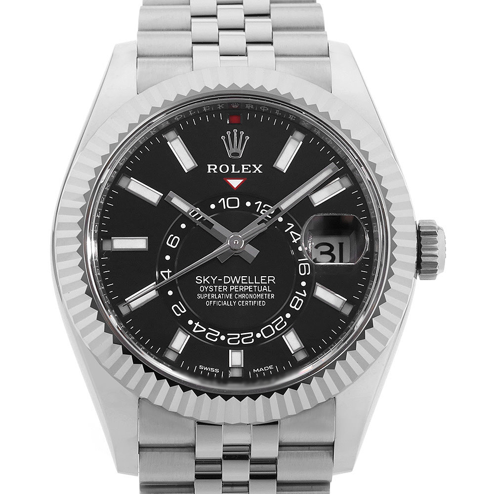 ロレックス スカイドゥエラー 326934 ブライトブラック/5列/ジュビリーブレス 未使用 メンズ