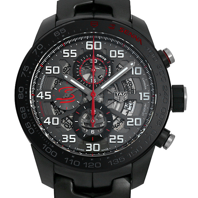 タグホイヤー カレラ キャリバーホイヤー01 アイルトン・セナ エディション CAR2A1L.BA0688 未使用 メンズ