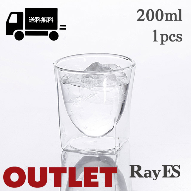 アウトレット outlet RDS-004  rayes レイエス スクエア ダブルウォールグラス