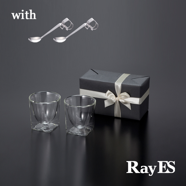 クリップ式チタンスプーンギフト　RayES／レイエスダブルウォールグラス