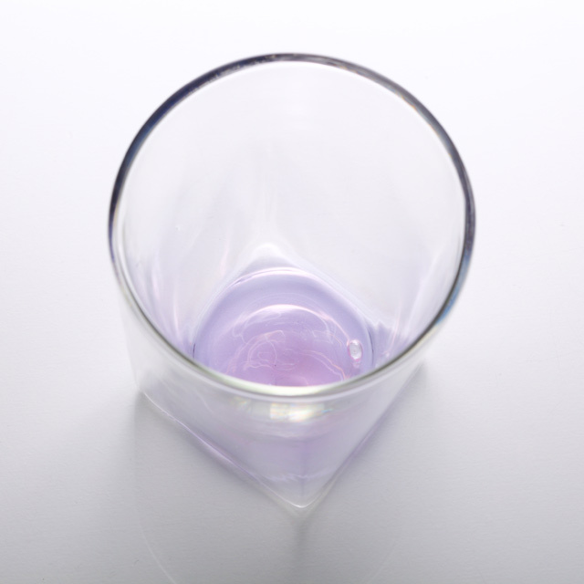 RayES/レイエス ダブルウォールグラス RDS-002cpk 300ml クリアーピンク 桃 紫 ピンク パープル クリアー グラデーション 透明 カラー rayes レイエス スクエア ダブルウォールグラス