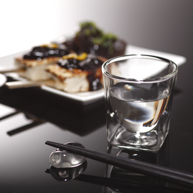 RayES/レイエス ダブルウォールグラス RDS-004S 80ml 八丁味噌 みそ 田楽 日本酒 冷酒 rayes レイエスダブルウォールグラス