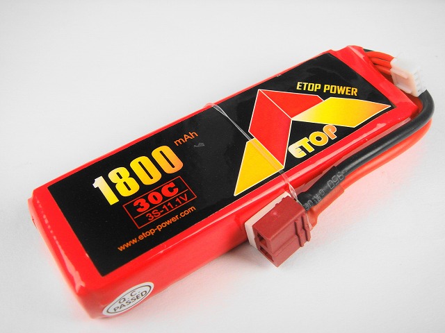 Ｌｉｐｏ　３Ｓ-１８００mAh（３０C)　Ｅ－Ｔｏｐ　Ｐｏｗｅｒ