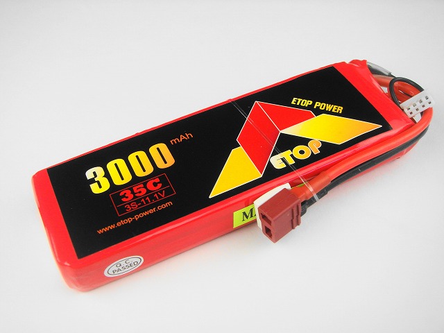 Ｌｉｐｏ　３Ｓ-３０００mAh（３５C)　（Ａ）　Ｅ－Ｔｏｐ　Ｐｏｗｅｒ