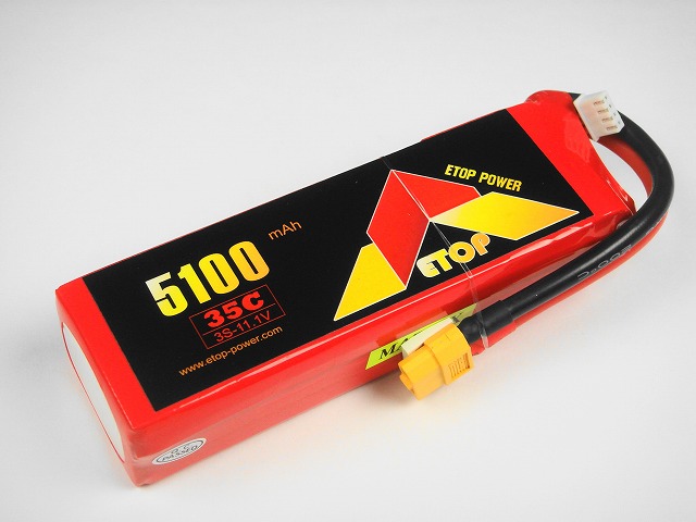 Ｌｉｐｏ　３Ｓ-５１００mAh（３５C)ＸＴ６０　Ｅ－Ｔｏｐ　Ｐｏｗｅｒ