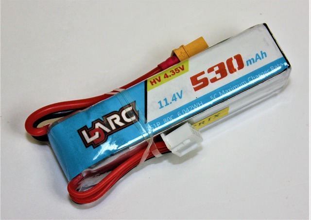 Hi voltage　１１．４V-５３０mAh（８０C)　ＬＤＡＲＣ