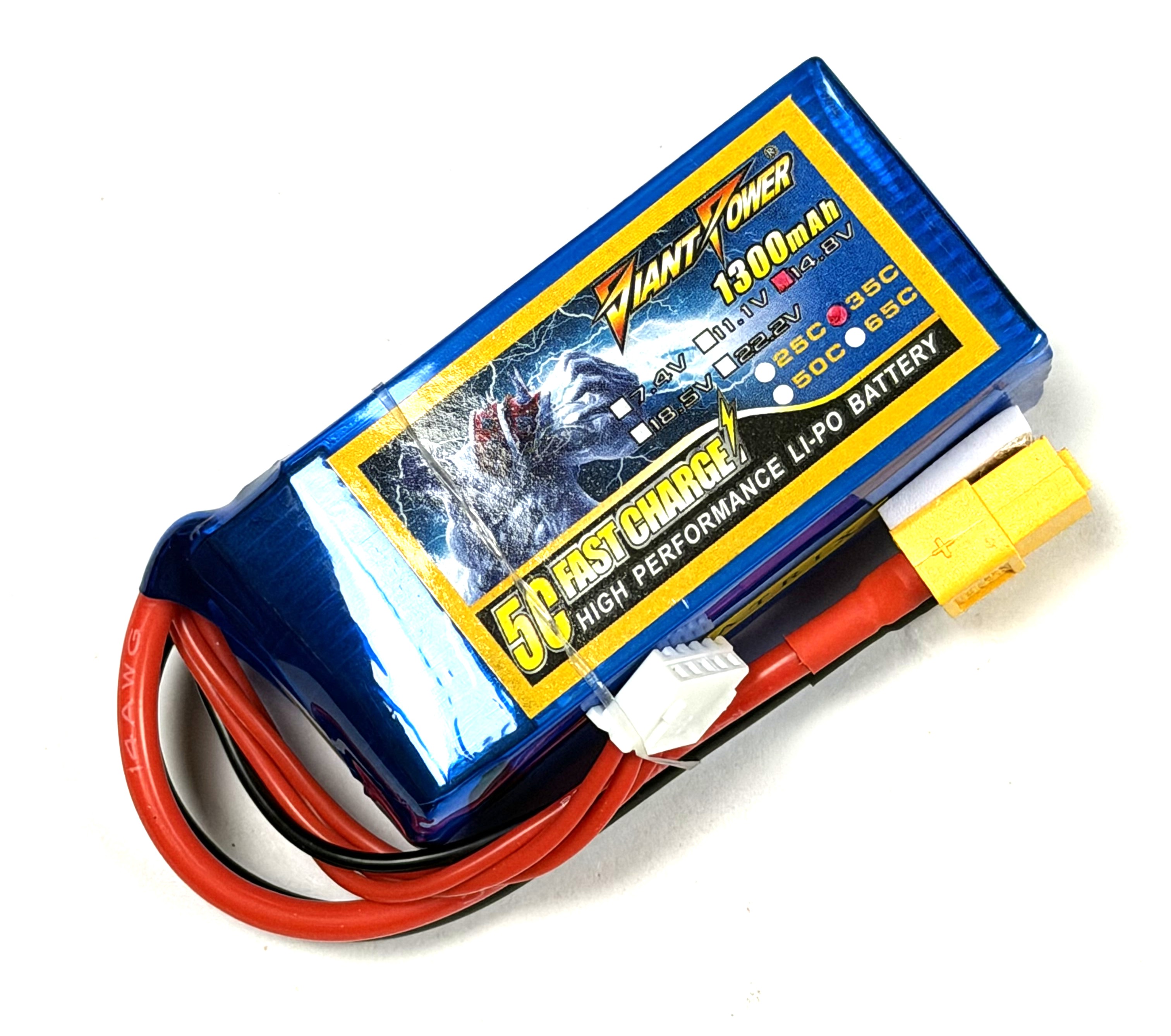 Ｌｉｐｏ　４Ｓー１３００mAh（３５C)XT60ーGiant- Power