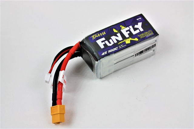 Ｌｉｐｏ　４Ｓー１５５０mAh（１００Ｃ)　TATTU