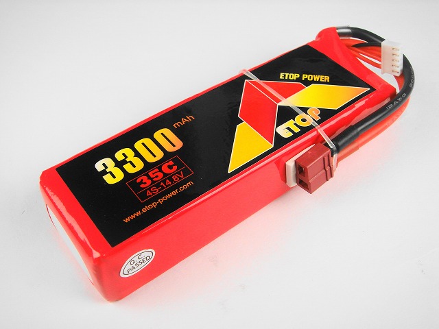 Ｌｉｐｏ　４Ｓー３３００mAh（３５Ｃ）　Ｅ－Ｔｏｐ　Ｐｏｗｅｒ