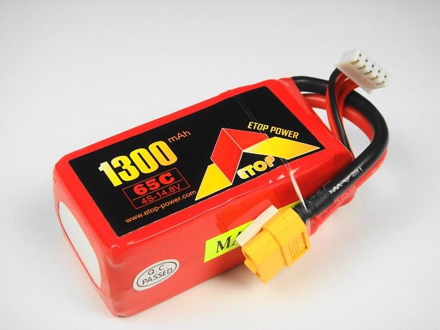 Ｌｉｐｏ　４Ｓー１３００mAh（６５C）　Ｅ－Ｔｏｐ　Ｐｏｗｅｒ