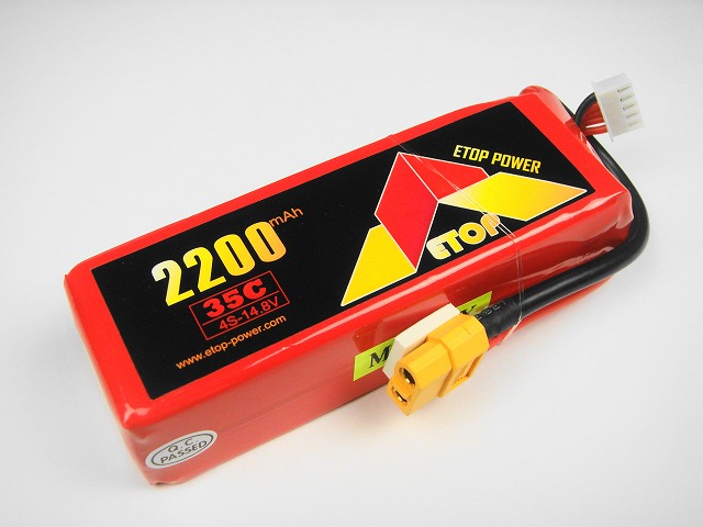 Ｌｉｐｏ　４Ｓー２２００ｍＡｈ（３５C)　ＸＴ６０付き　Ｅ－Ｔｏｐ　Ｐｏｗｅｒ