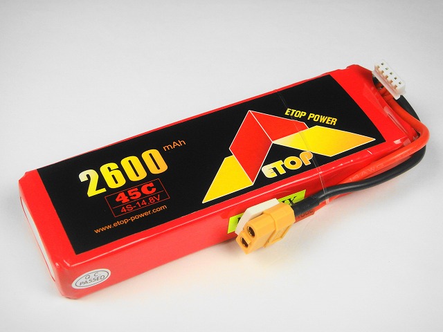 Ｌｉｐｏ　４Ｓー２６００ｍＡｈ（４５Ｃ)　ＸＴ６０付き　Ｅ－Ｔｏｐ　Ｐｏｗｅｒ