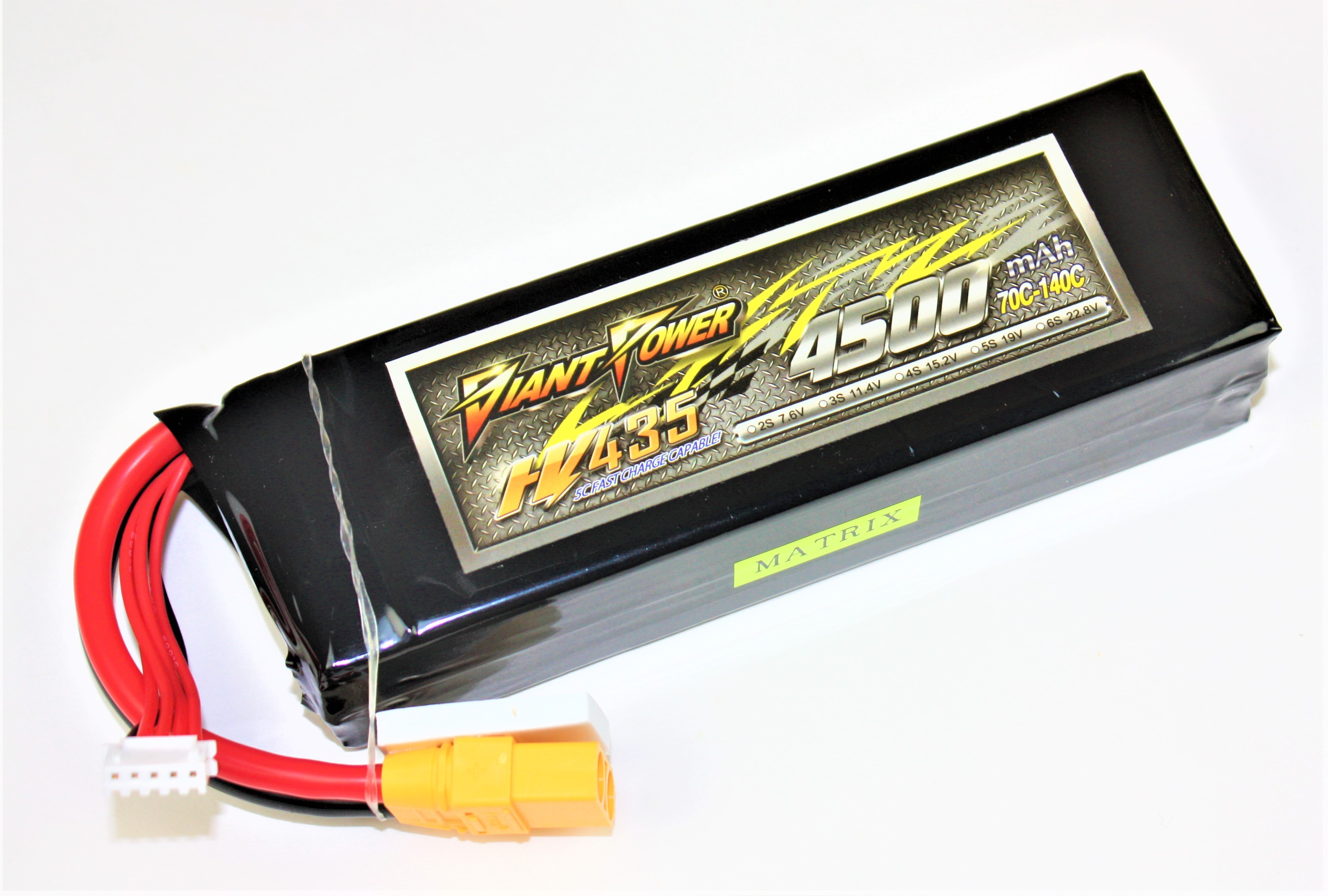 Hi-Voltage LiPo ４Ｓ（１５．２Ｖ）-４５００mAh(７０Ｃ）