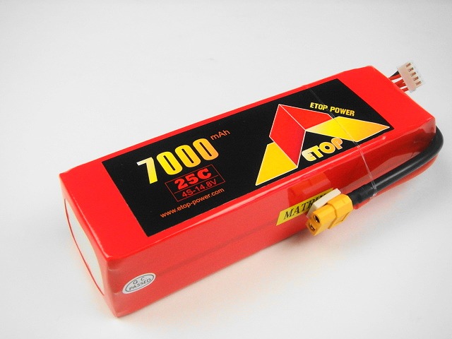 Ｌｉｐｏ　４Ｓー７０００mAh（２５C) ＸＴ６０　Ｅ－Ｔｏｐ　Ｐｏｗｅｒ