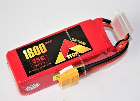 Ｌｉｐｏ　４Ｓー１８００mAh（３５Ｃ）（Ｂ）Ｅ－Ｔｏｐ　Ｐｏｗｅｒ