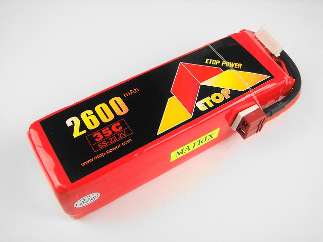 Ｌｉｐｏ　６Ｓー２６００mAh（３５C)　Ｅ－Ｔｏｐ　Ｐｏｗｅｒ　