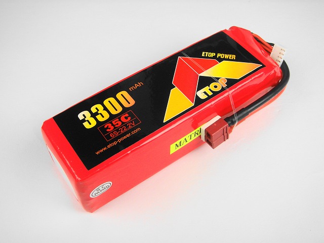 Ｌｉｐｏ　６Ｓー３３００mAh（３５C)　Ｅ－Ｔｏｐ　Ｐｏｗｅｒ　