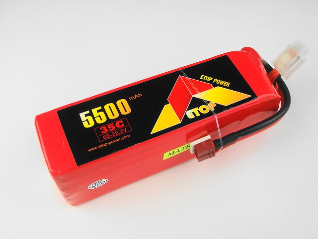Ｌｉｐｏ　６Ｓー５５００mAh（３５C)　Ｅ－Ｔｏｐ　Ｐｏｗｅｒ　