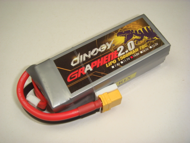 Ｌｉｐｏ　４Ｓー１５００mAh（７０C)　ＤＩＮＯＧＹ　ＧＲＡＰＨＥＮ　２．０