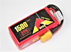 Ｌｉｐｏ　３Ｓ-１５００mAh（３０C)　ＸＴ６０　Ｅ－Ｔｏｐ　Ｐｏｗｅｒ