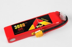 Ｌｉｐｏ　３Ｓ-３０００mAh（３５C)XT60付き　（Ｂ）　Ｅ－Ｔｏｐ　Ｐｏｗｅｒ