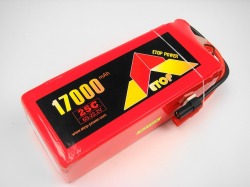 Ｌｉｐｏ　６Ｓー１７０００mAh（２５C)ＡＳ１５０／ＸＴ１５０コネクター付き Ｅ－Ｔｏｐ　Ｐｏｗｅｒ