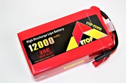 Ｌｉｐｏ　６Ｓー１２０００mAh（３５C)２Ｐ－ＡＳ１５０／ＸＴ１５０コネクター付き-ETop Power