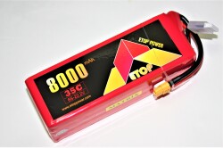Ｌｉｐｏ　６Ｓー８０００mAh（３５Ｃ）ＸＴ６０付き　Ｅ－Ｔｏｐ　Ｐｏｗｅｒ
