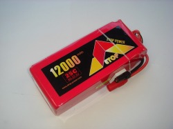 Ｌｉｐｏ　６Ｓー１２０００mAh（２５C)ＡＳ１５０/ＸＴ１５０コネクター付き-ETop Power