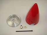 ピラタスＰＣ－２１用スピンナー(２枚ペラ用）赤色光沢塗装