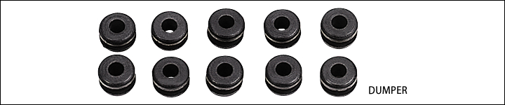 フタバ　ＢＳ３２６５　サーボ用ゴムブッシュ　角（１２ヶ入）　Ｓ９３５０，９４５１用