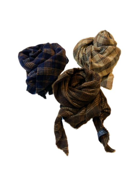 【K. H】ALBUM DI FAMIGLIA トライアングルスカーフ ALBUM DI FAMIGLIA/TARTAN TRIANGLE SCARF[25W45-45］[48-252-004]