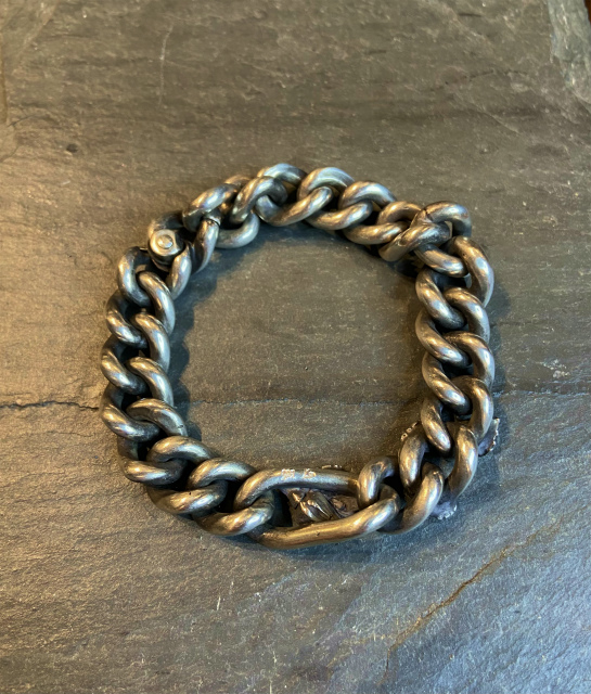 WERKSTATT:MUNCHEN/BRACELET CURB CHAIN ROSEBUD /925[M2712][49-003-026]