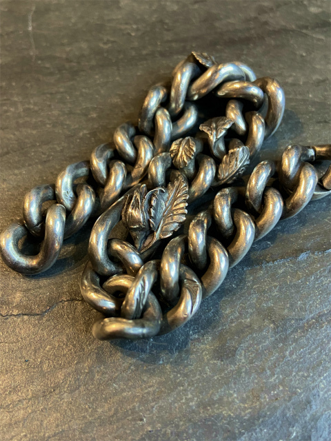 WERKSTATT:MUNCHEN/BRACELET CURB CHAIN ROSEBUD /925[M2712][49-003-026]