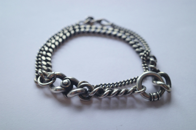 ≪New Arrival≫WERKSTATT:MUNCHEN/BRACELET TWO CHAIN RING/925[M2541][49-003-016]