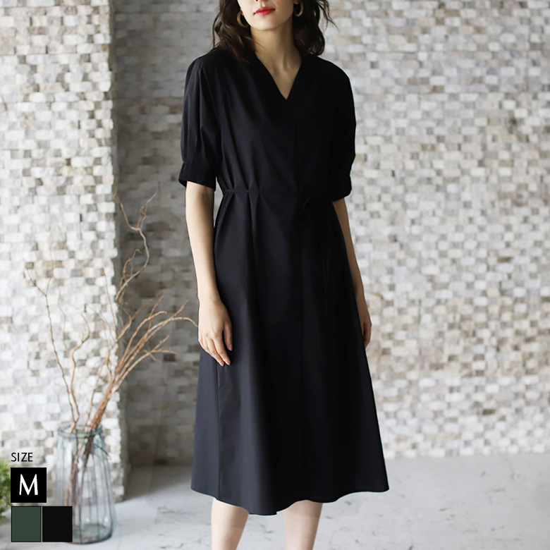 バックリボンボリュームスリーブワンピース(TOL3080)