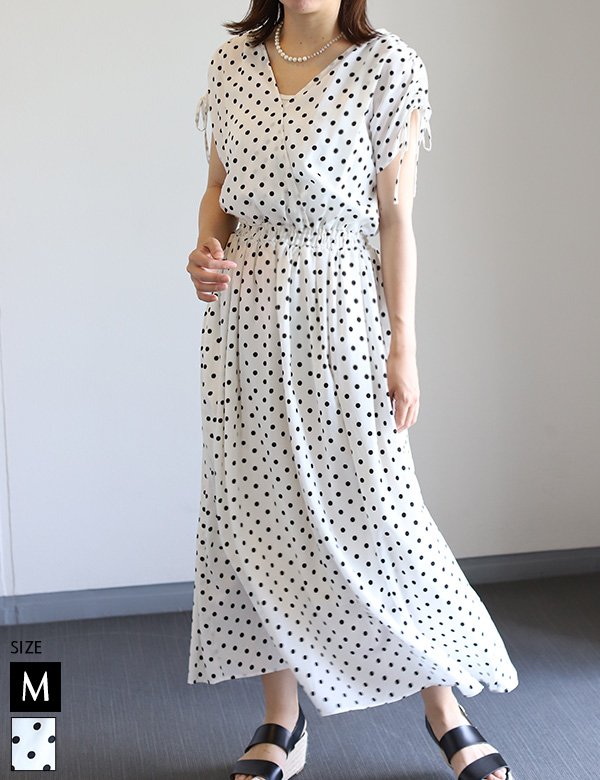 ドットカシュクールワンピース(71516)