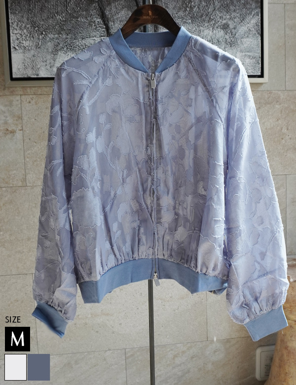 フラワージャガードシアーブルゾン(980-31012)