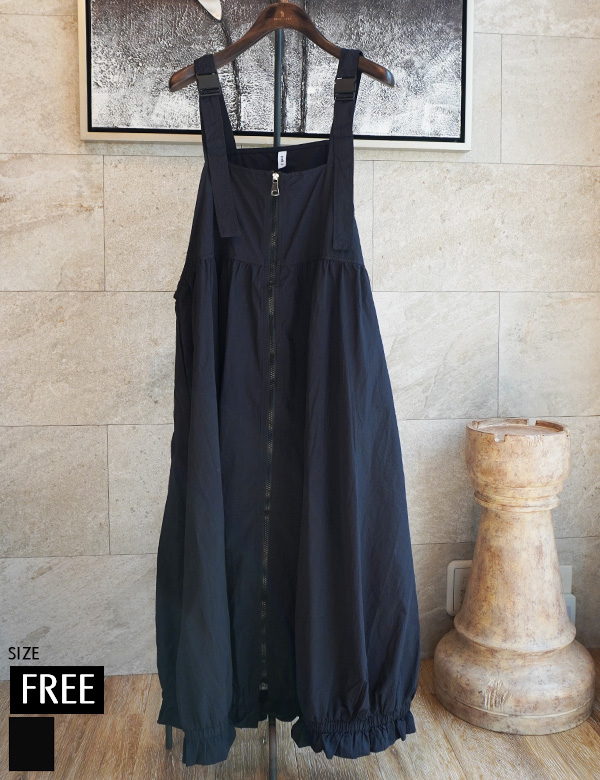 フロントZIP裾バルーンジャンパースカート(KY-4590)