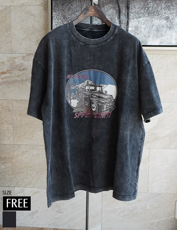 ヴィンテージプリントビッグTシャツ(KY-25053)