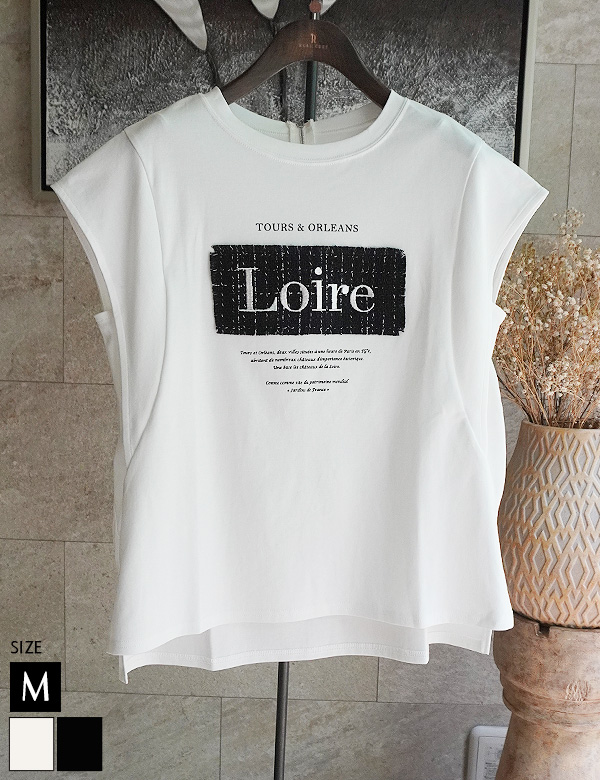 美品！45R コットン Tシャツ ロゴ 2 М 45R 45rpm コットンロゴプリントTシャツ 白2 【レディース