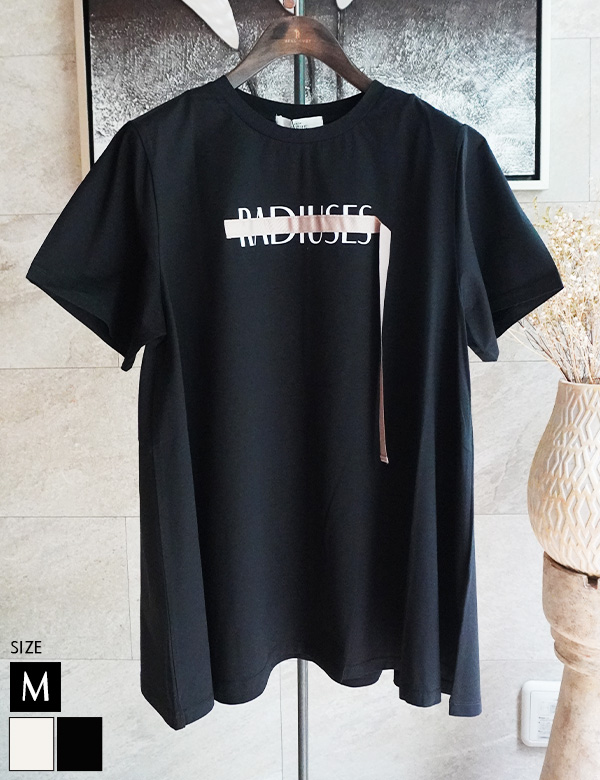 フレアシルエットテープデザインTシャツ (32477)