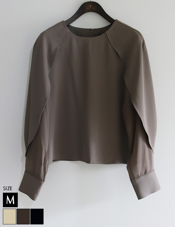 シフォンシアースリーブケープブラウス(41-0169)