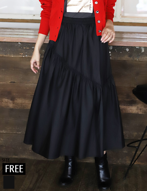 ティアードエコレザースカート(KY-30011)※11月中旬発送