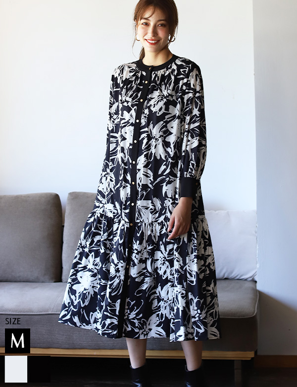 プリントティアードワンピース(32424S)