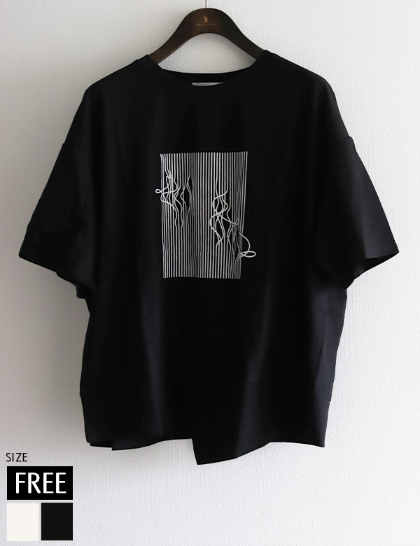 ユニークコードプリントTシャツ(151-4182)