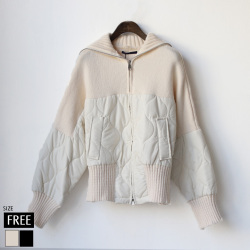 キルティングニットZIPアウター(44295)