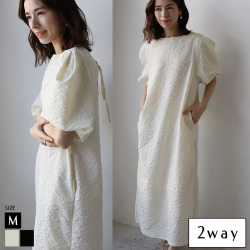 前後2wayふくれジャガードワンピース(980-39311)