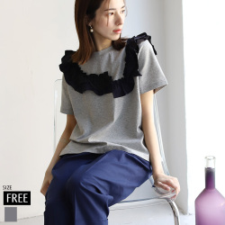 フリルデザインTシャツ(14609)